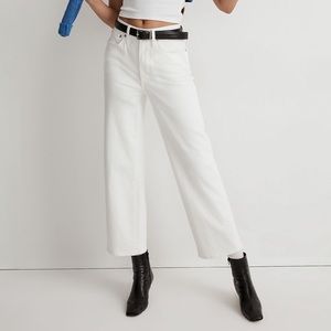 Madewell The Tall Perfect Vintage Wide-Leg Crop Jean in Tile White (30T) NWT